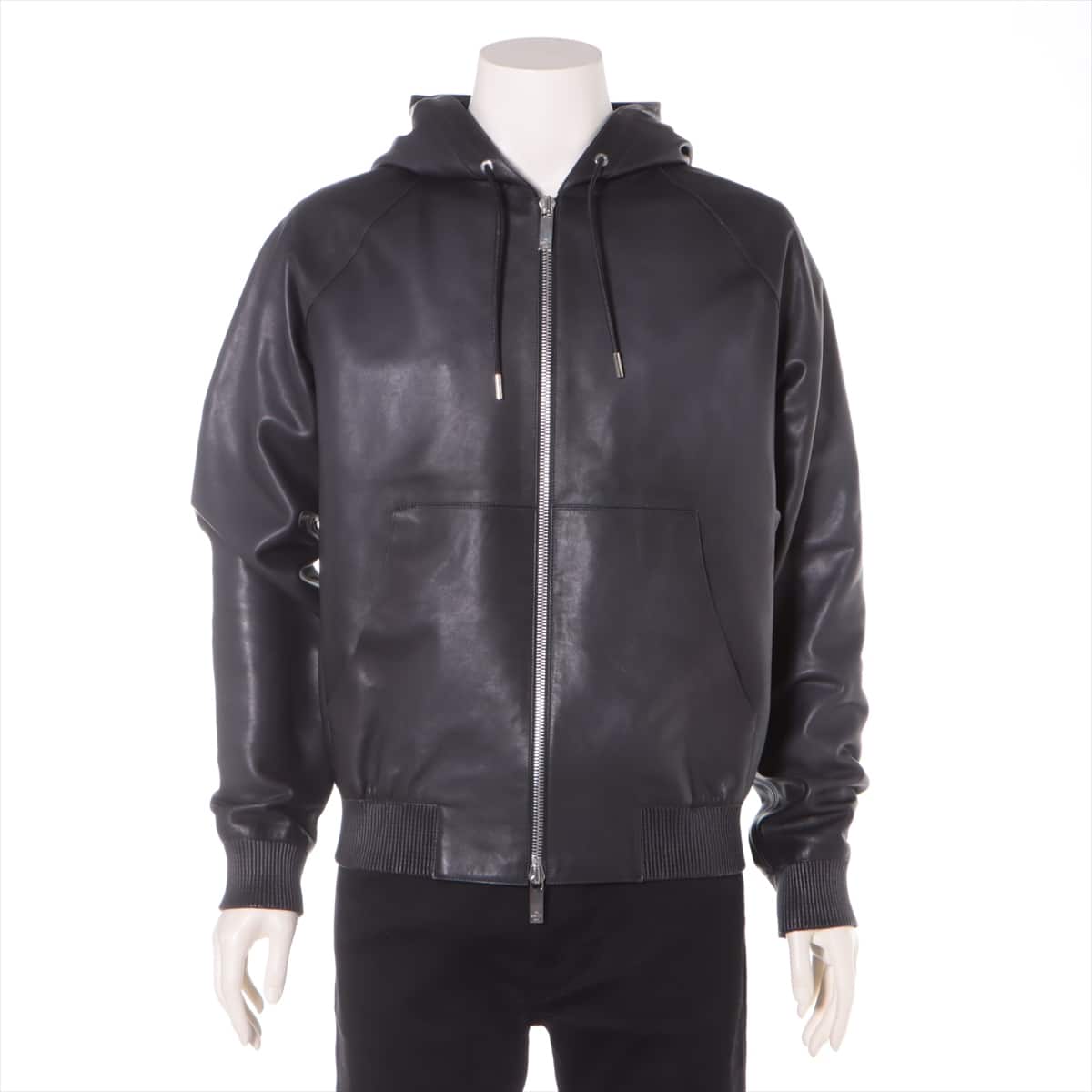 Berluti Leather Leather jacket R48 Men's Black