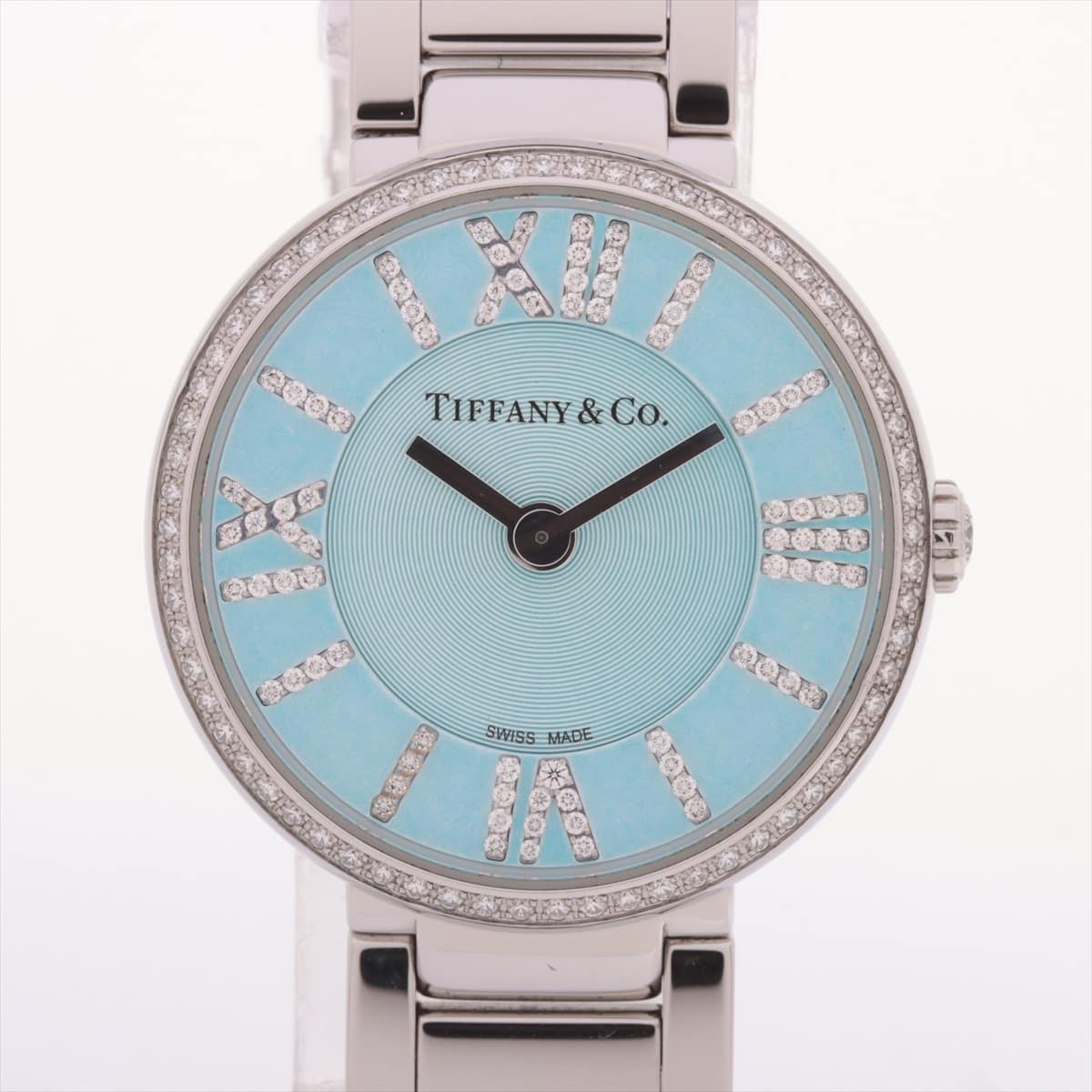 Tiffany Atlas Watch 62867485 SS QZ Blue-Face Extra-Link 5