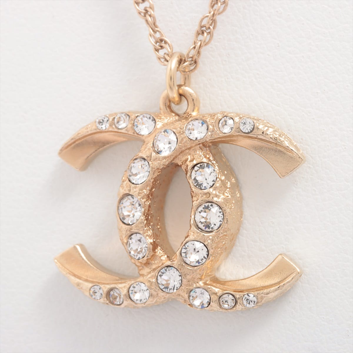 Chanel Coco Mark A17K Necklace GP×inestone Gold