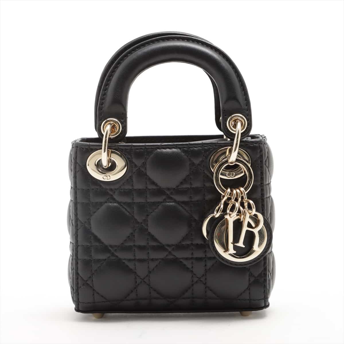 Christian Dior Cannage Lady Dior Leather 2way shoulder bag Black