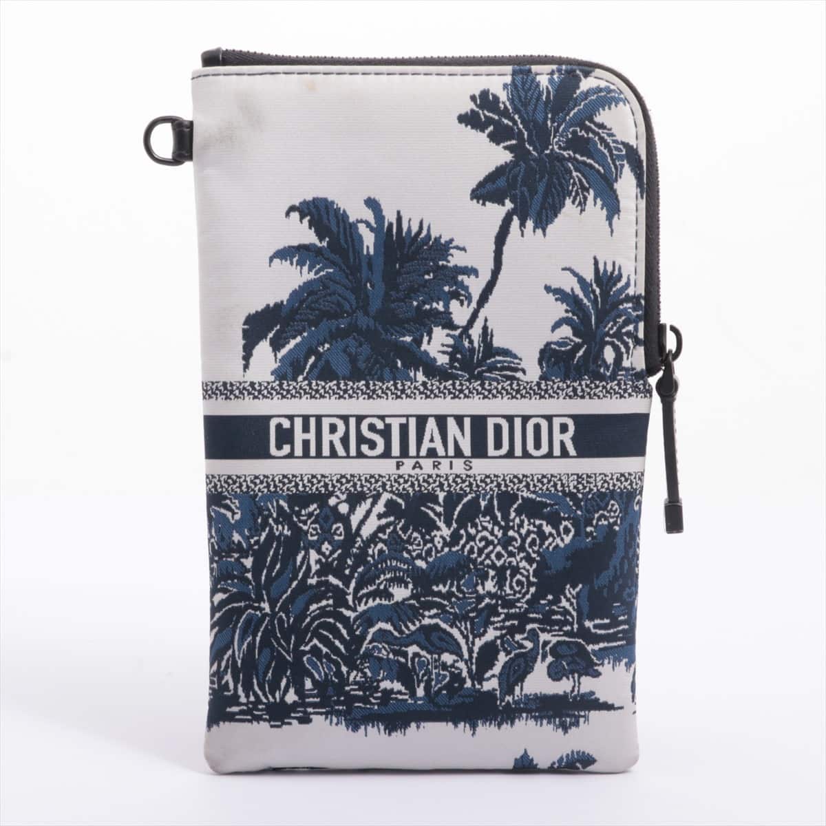 Christian Dior canvas Mobile phone case Blue