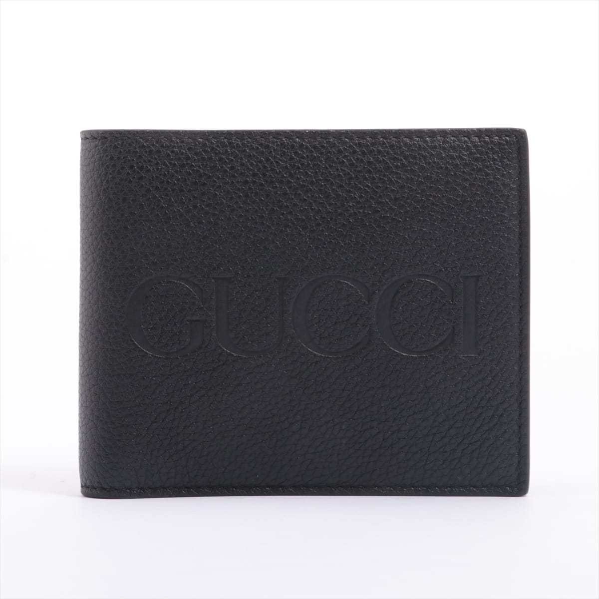 Gucci Logo Leather Compact Wallet Black 658681