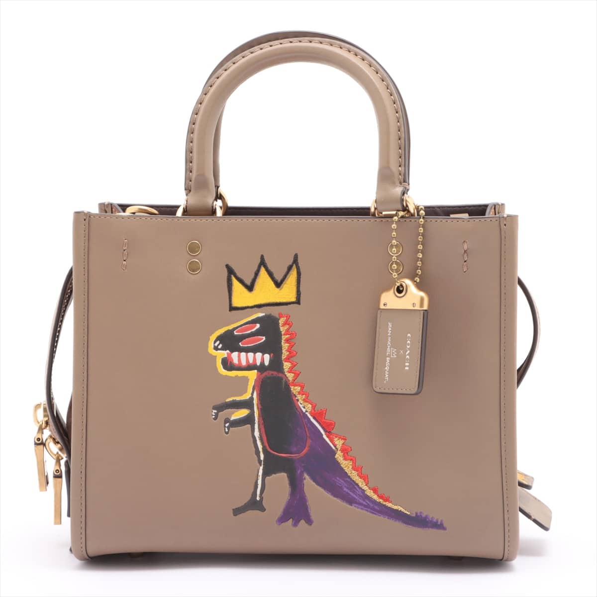 Coach x Basquiat Leather & Suede 3-way shoulder bag Brown