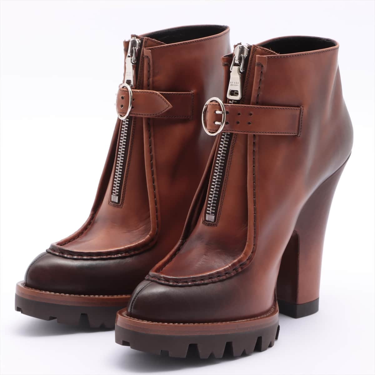 Prada Leather Boots 36 Ladies' Brown