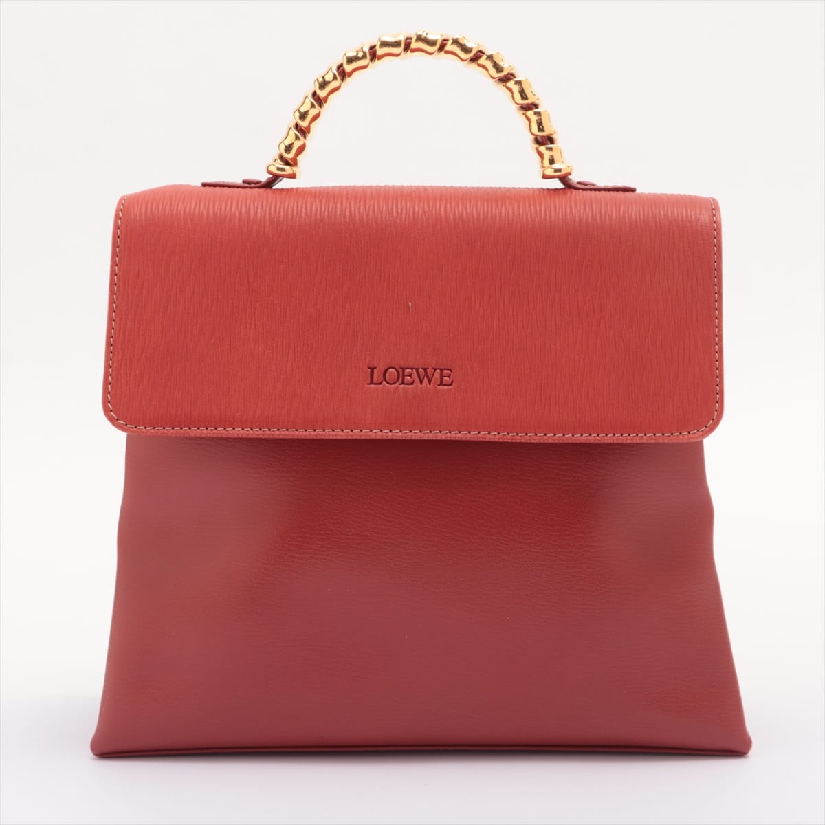Loewe Velazquez Leather 2way shoulder bag Red