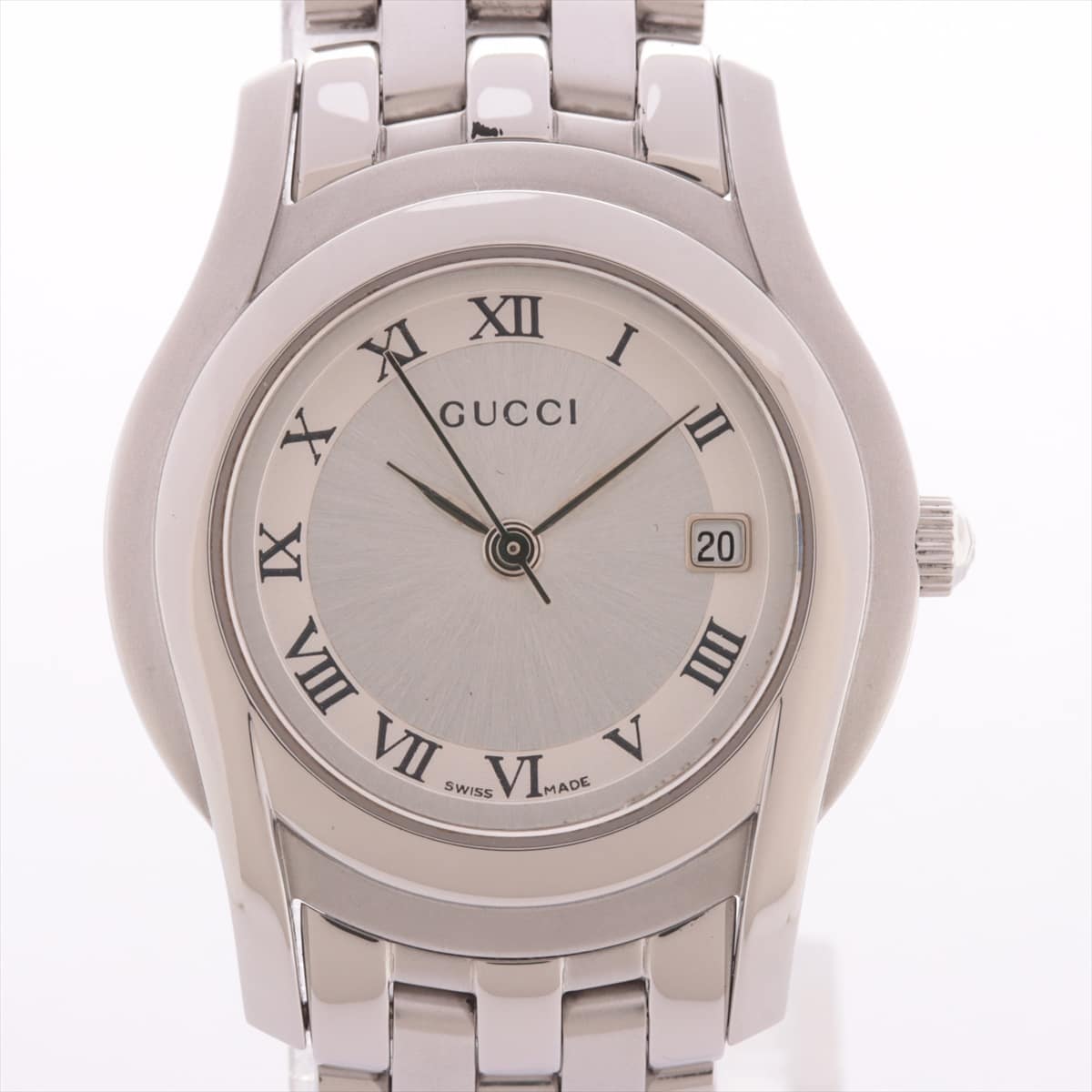 Gucci 5500L SS QZ Silver-Face Extra-Link 6