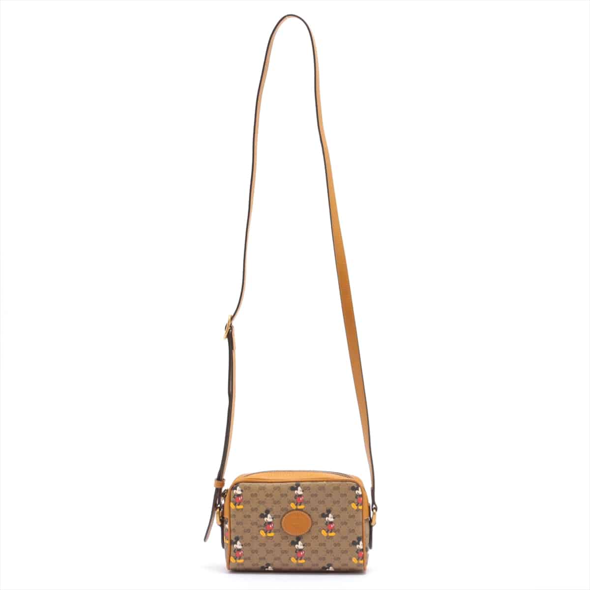 Gucci x Disney Mini GG Supreme PVC & leather Shoulder bag Brown 602536