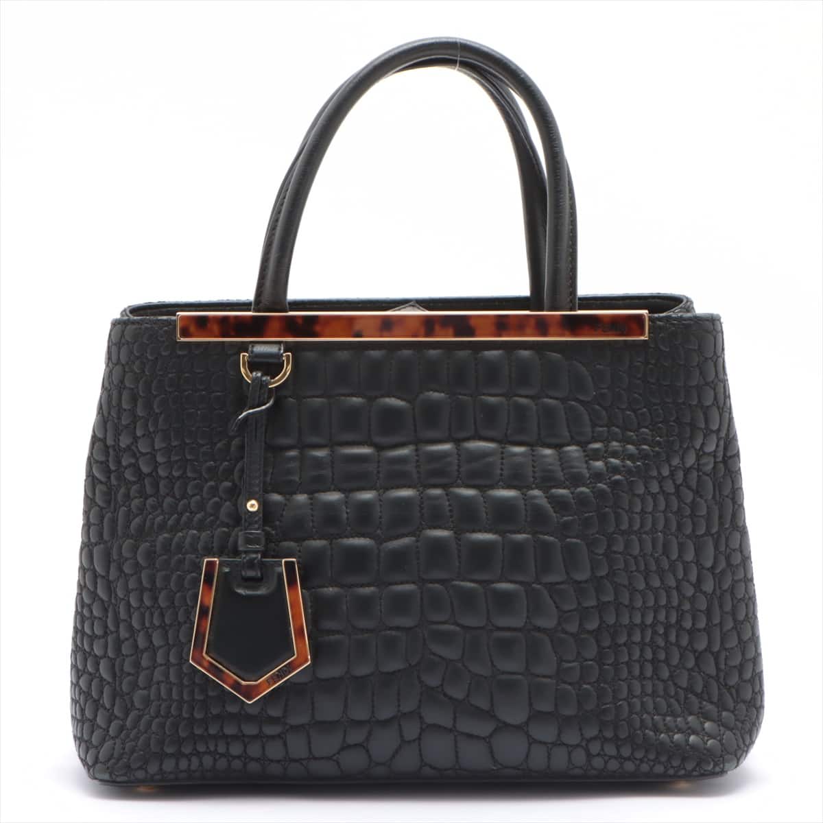Fendi Toujour Leather 2way handbag Black 8BH253