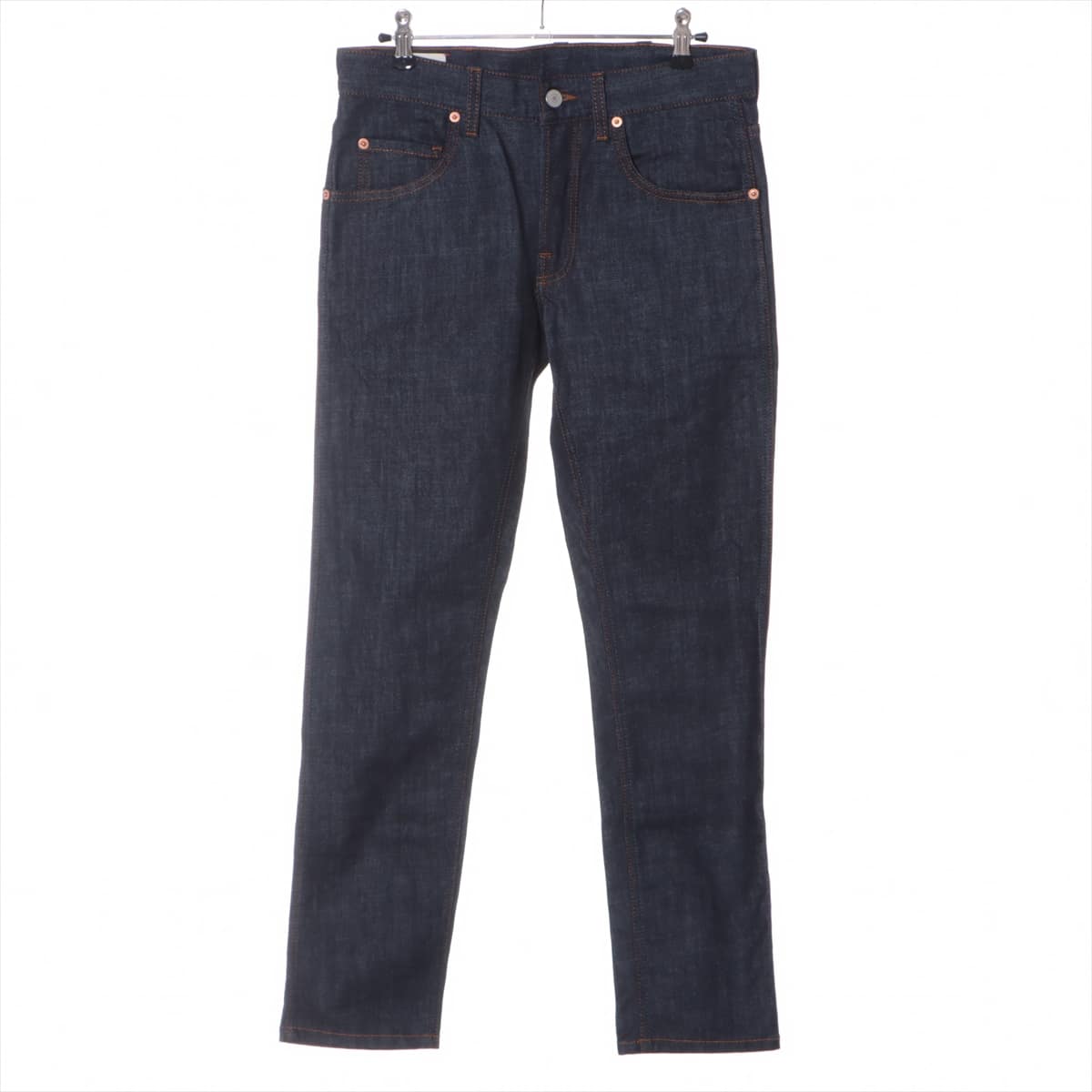 Gucci Cotton & Polyurethane Denim pants 28 Men's Navy blue  408637