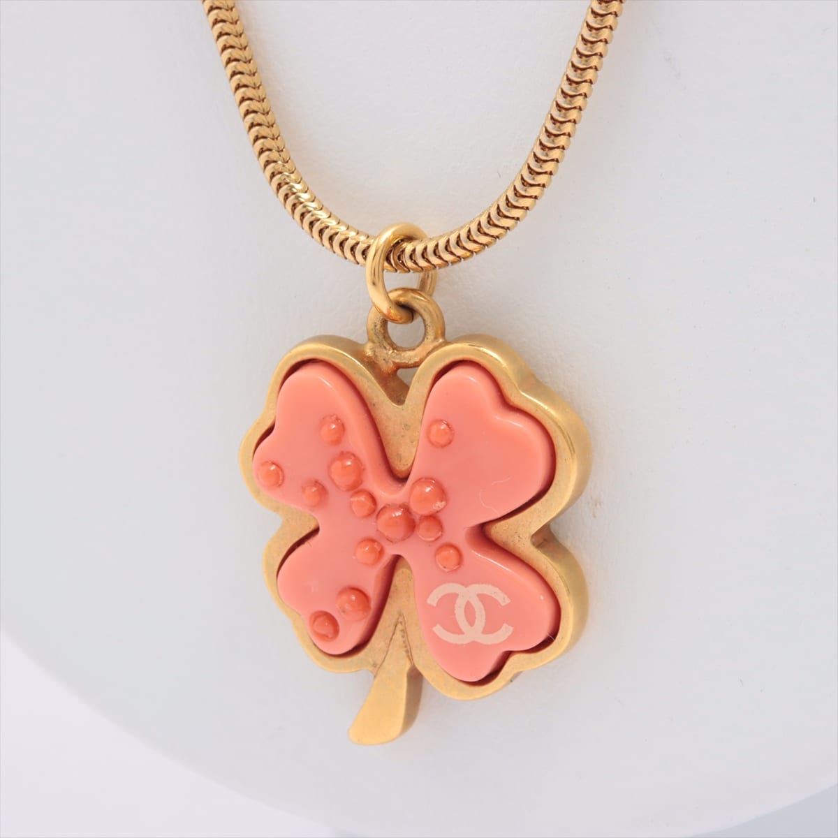 Chanel Clover 03P Necklace GP Gold