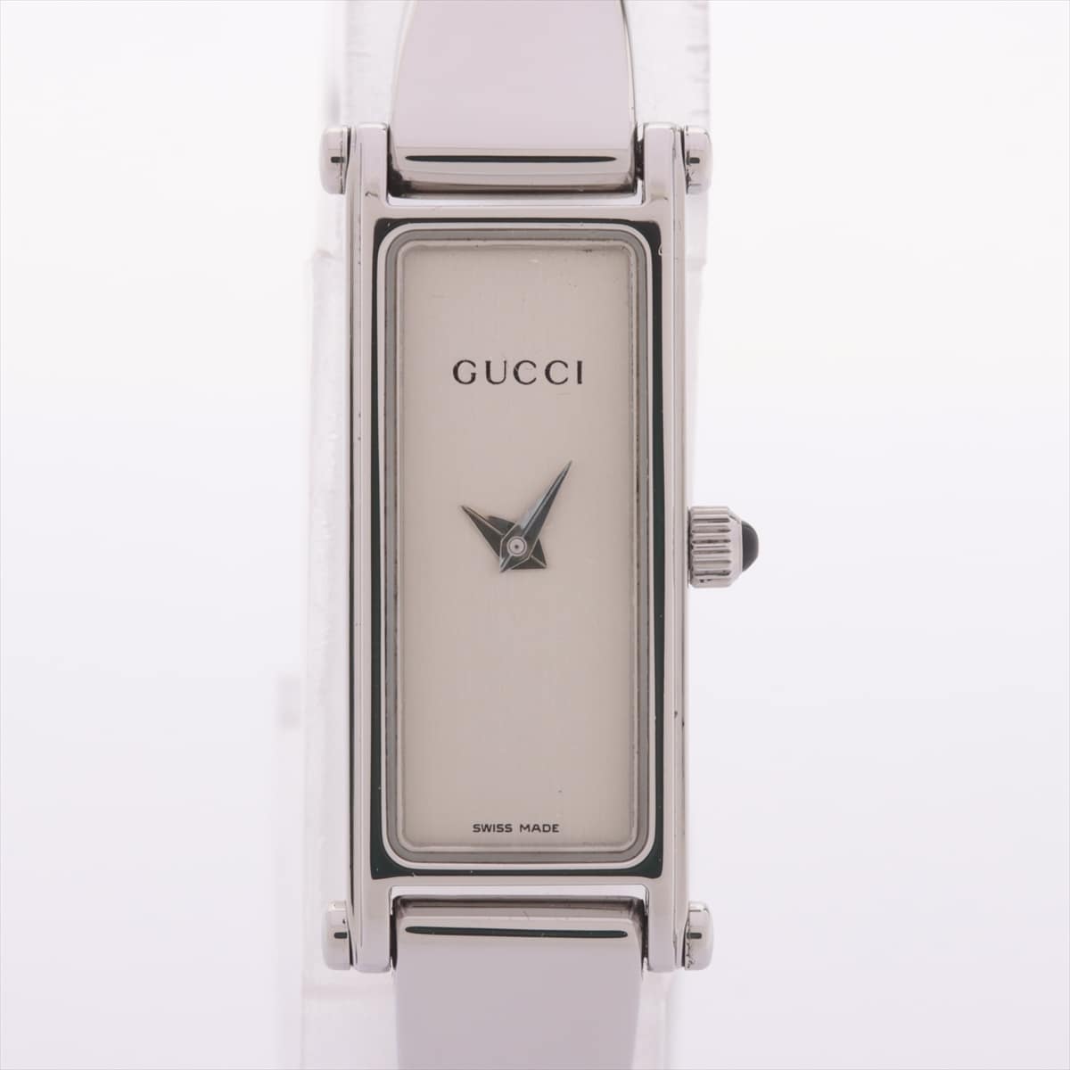 [Chrono] Gucci Bangle Watch 1500L SS QZ Silver-Face