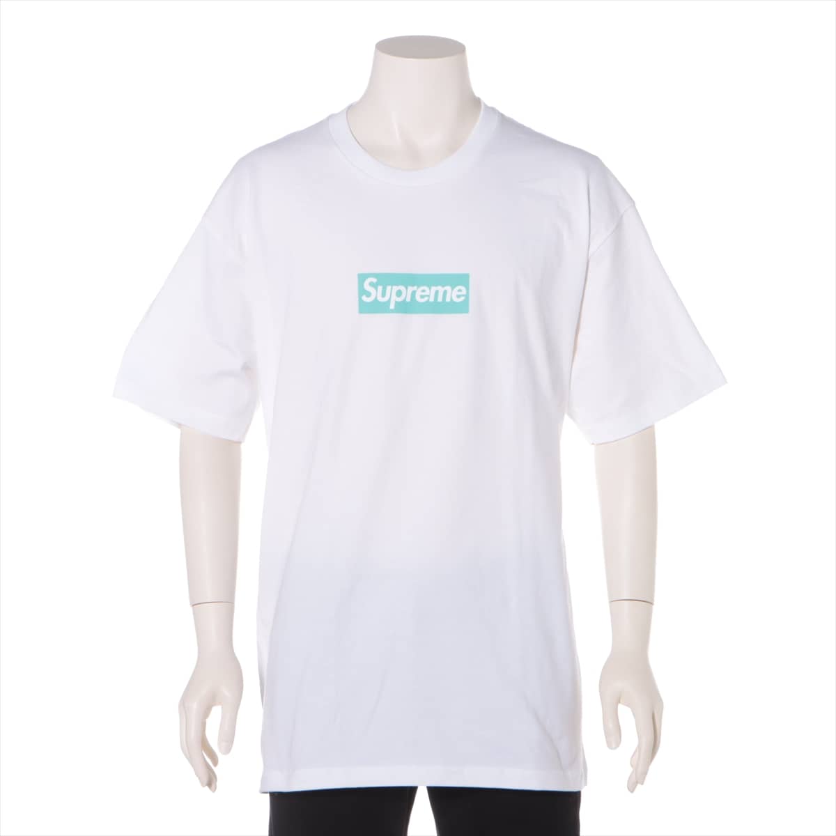 Supreme x Tiffany 21AW Cotton T-shirt XL Men's White  Box Logo Tee