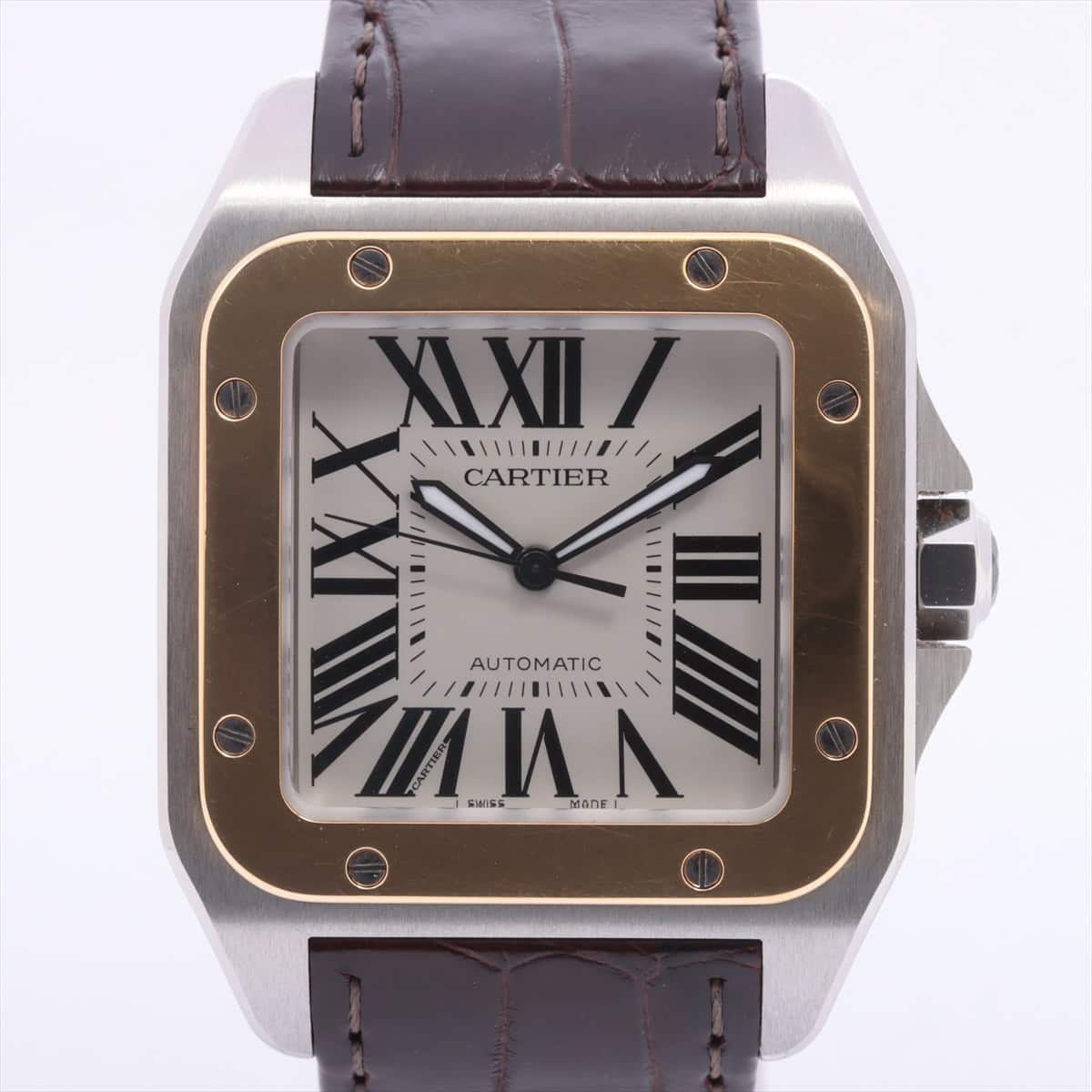 Cartier Santos 100LM W20072X7 SS×YG AT White-Face
