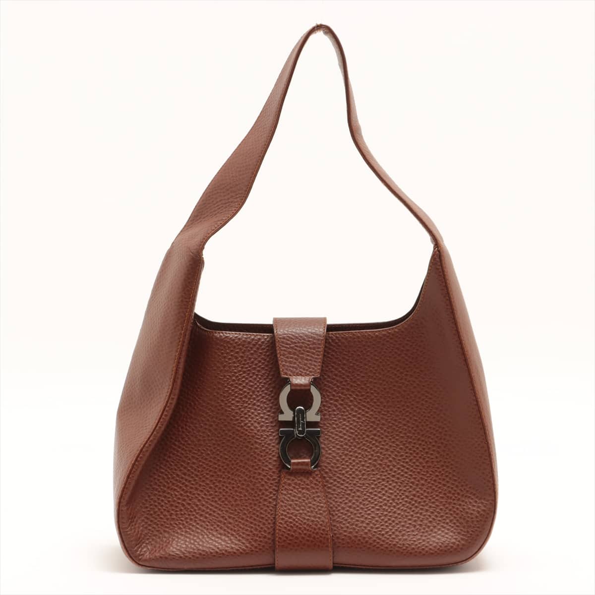 Ferragamo Gancini Leather One shoulder bag Brown