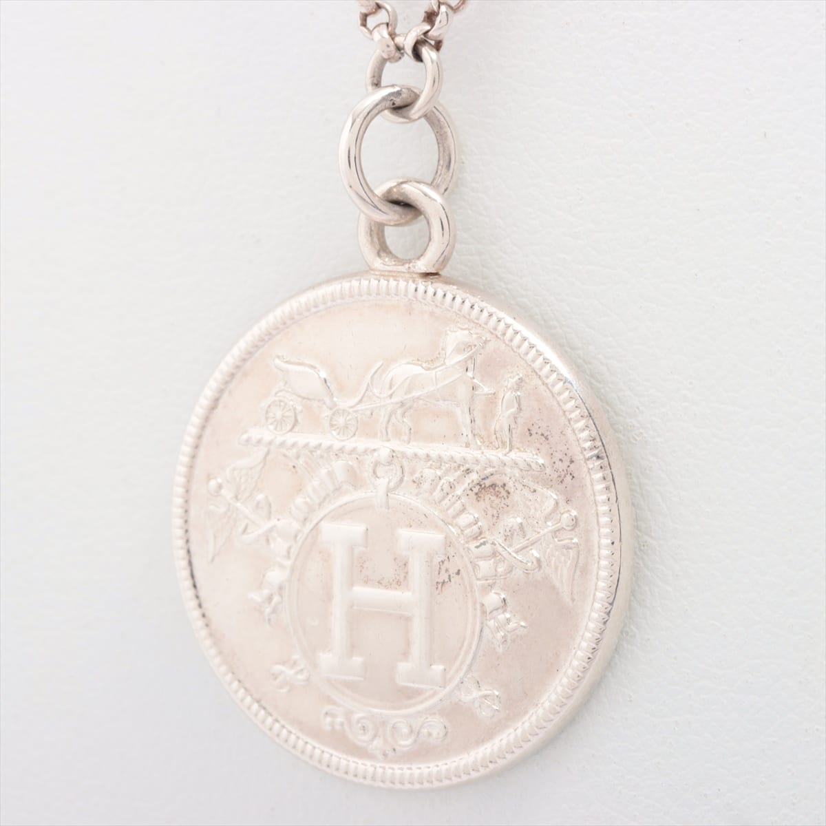 Hermès X-LIBLIS MM Necklace 925×750 15.8g Gold × Silver