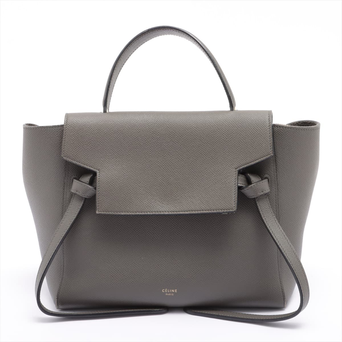 CELINE Belt Bag Micro Leather 2way handbag Grey
