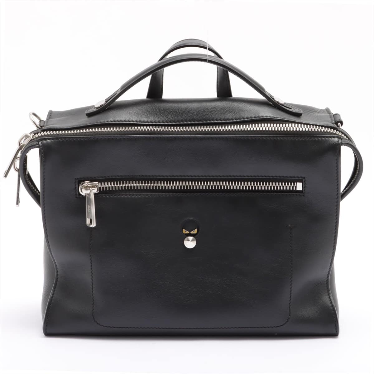 Fendi Monster Leather 2way handbag Black 7VA400