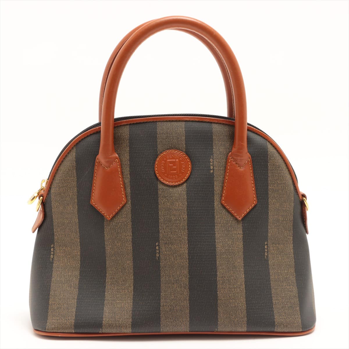 Fendi Pecan PVC & leather 2way handbag Brown