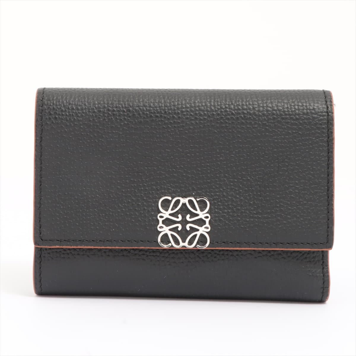 Loewe Anagram Leather Wallet Black