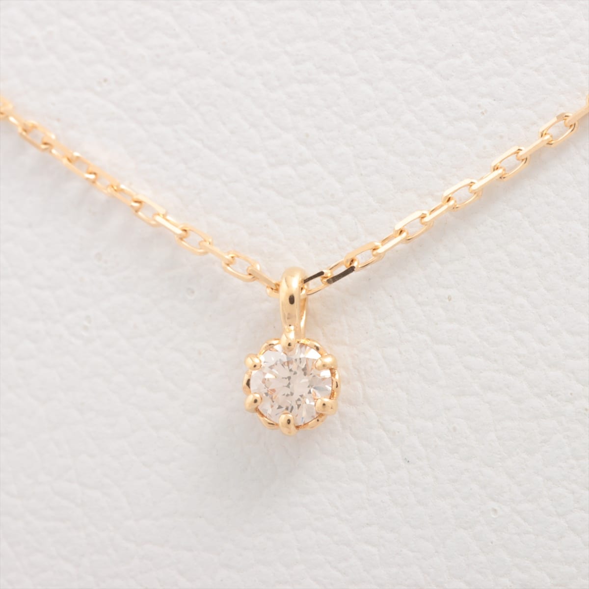 Aget diamond Necklace K18(YG) 0.8g 0.05