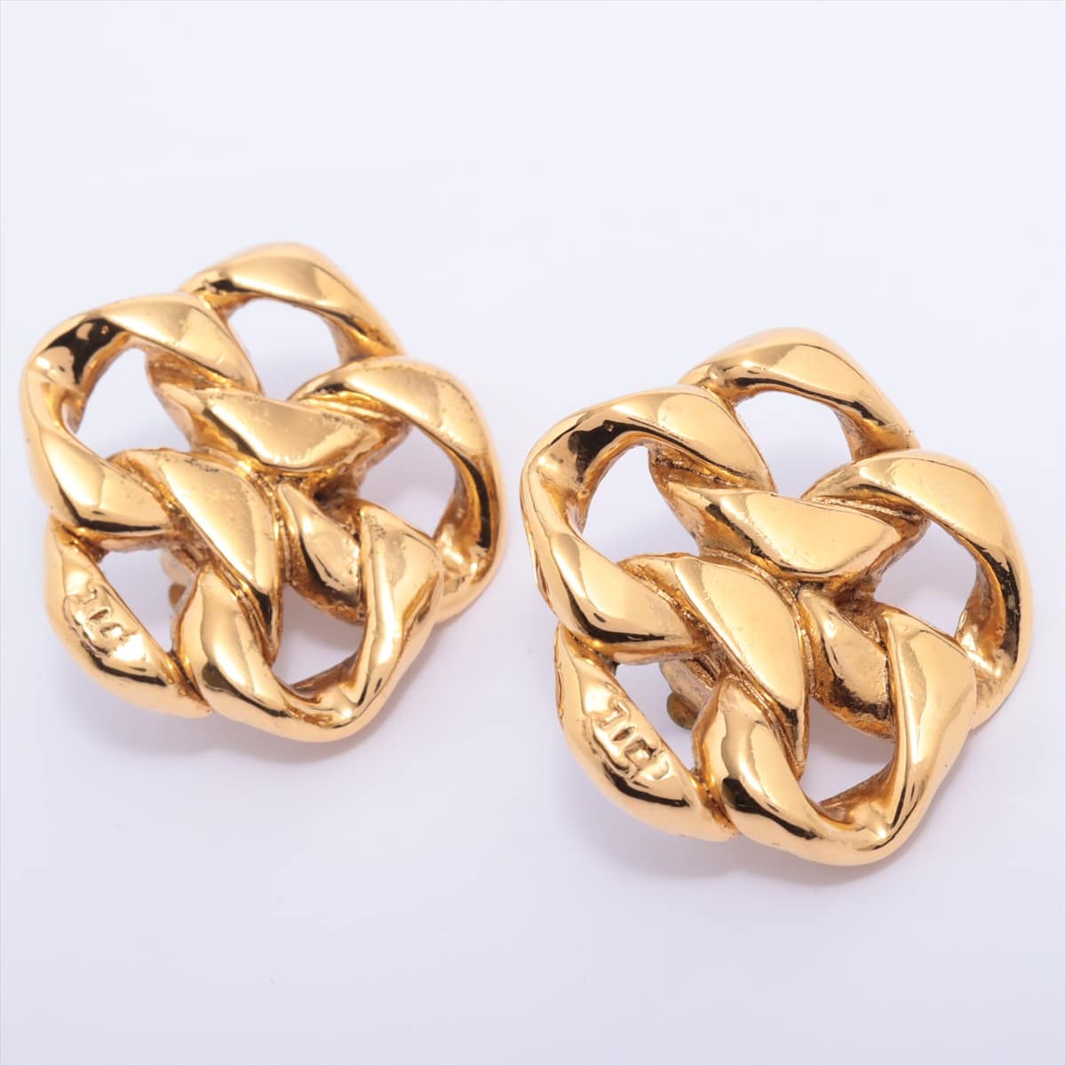 Chanel Coco Mark  23 Earrings (for both ears) GP Gold