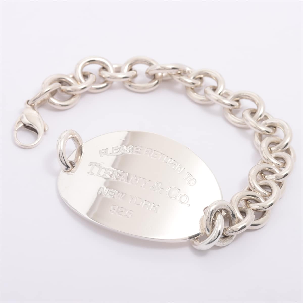 Tiffany Return To Tiffany Oval tag Bracelet 925 38.4g Silver