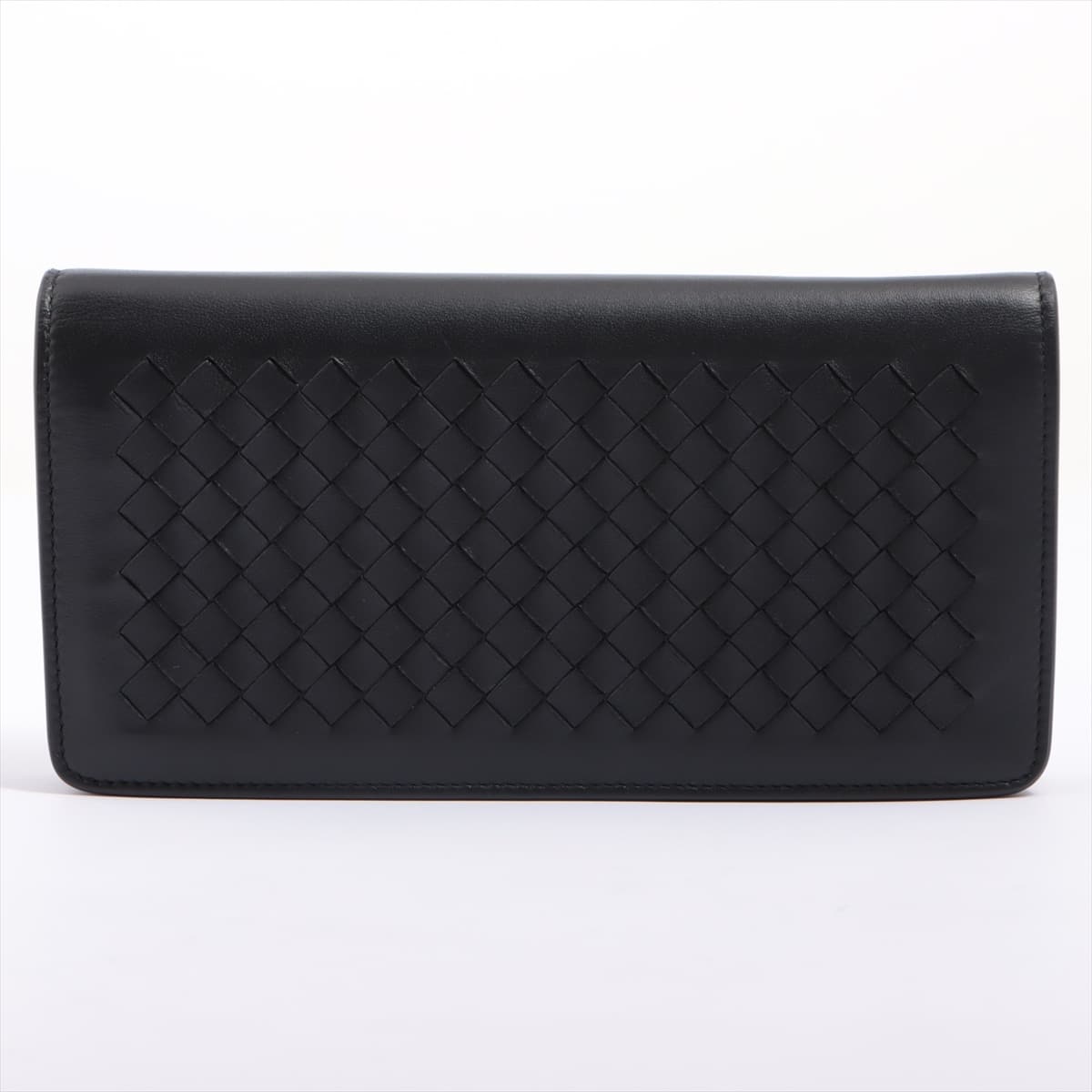 Bottega Veneta Intrecciato Leather Chain wallet Black