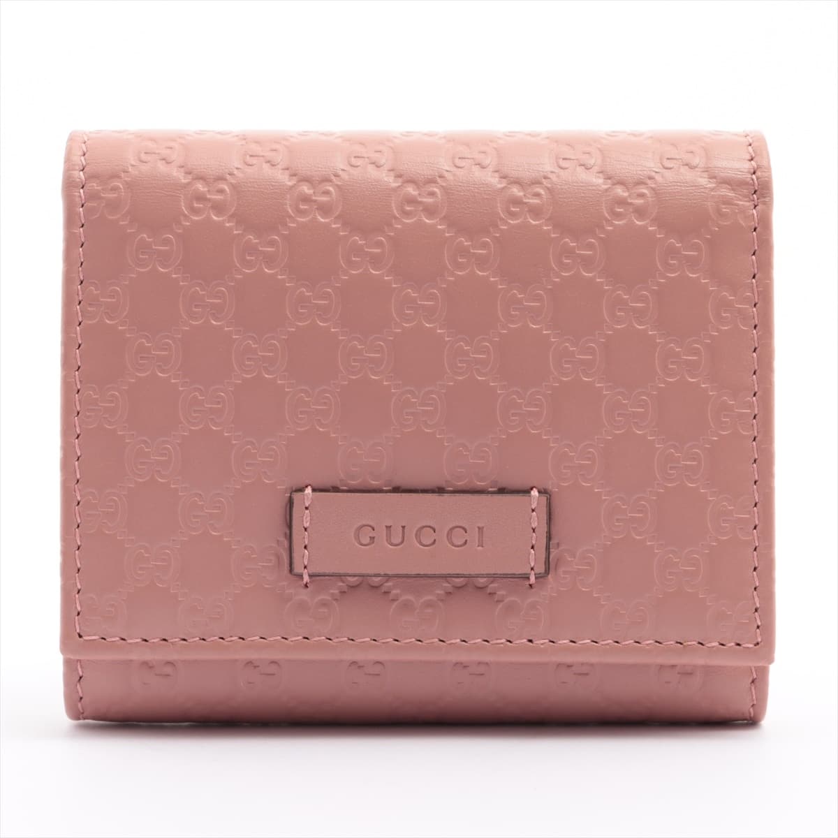 Gucci Micro Gucci 510317 Leather Compact Wallet Pink