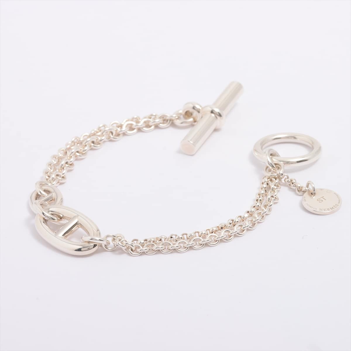 Hermès Chaîne d'Ancre New Farandole Bracelet 925 23.5g Silver