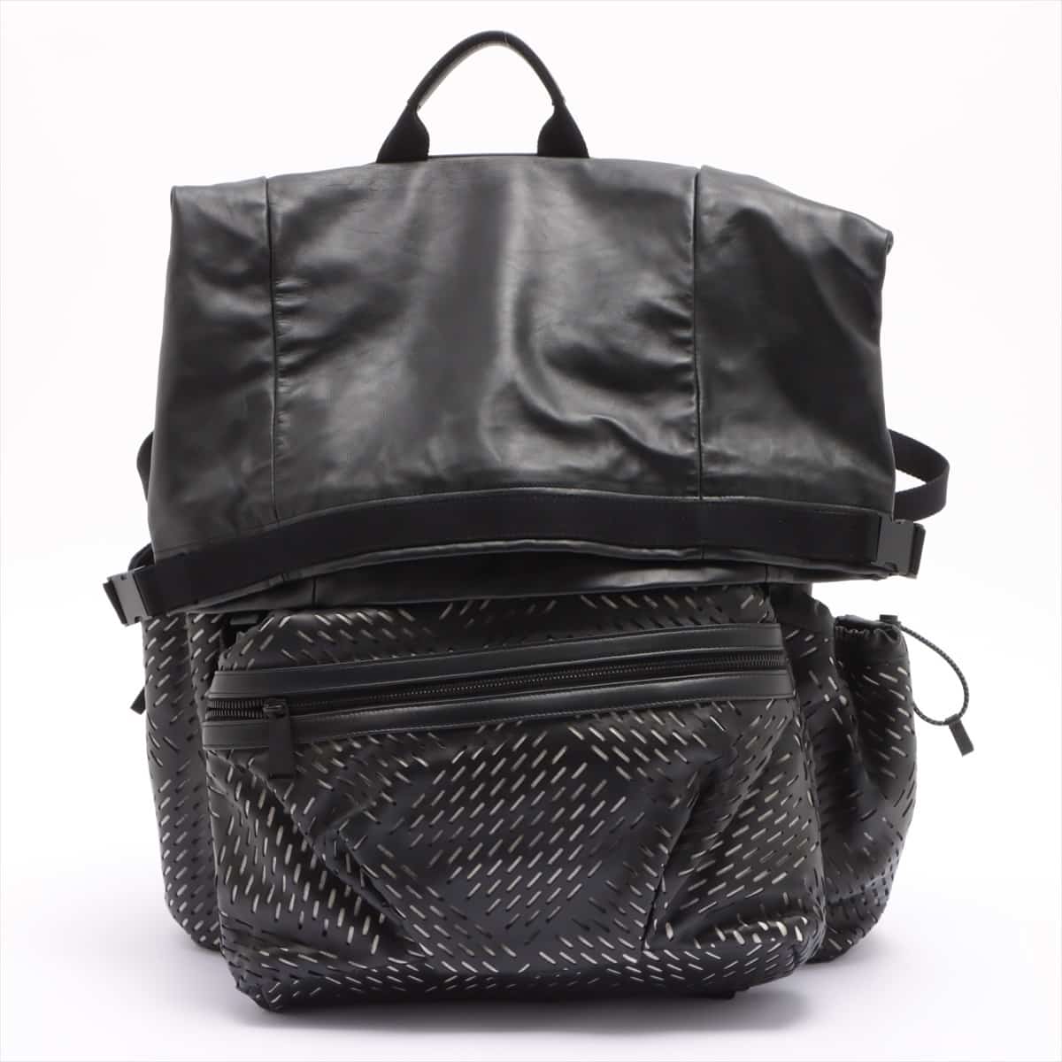 Bottega Veneta Punching leather Backpack Black
