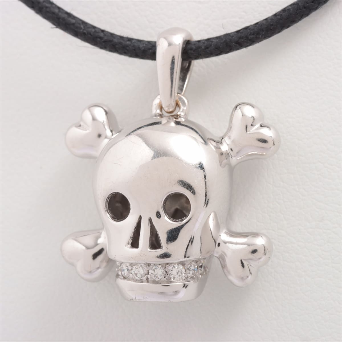 DIOR Skull diamond Necklace 750(WG) 8.6g