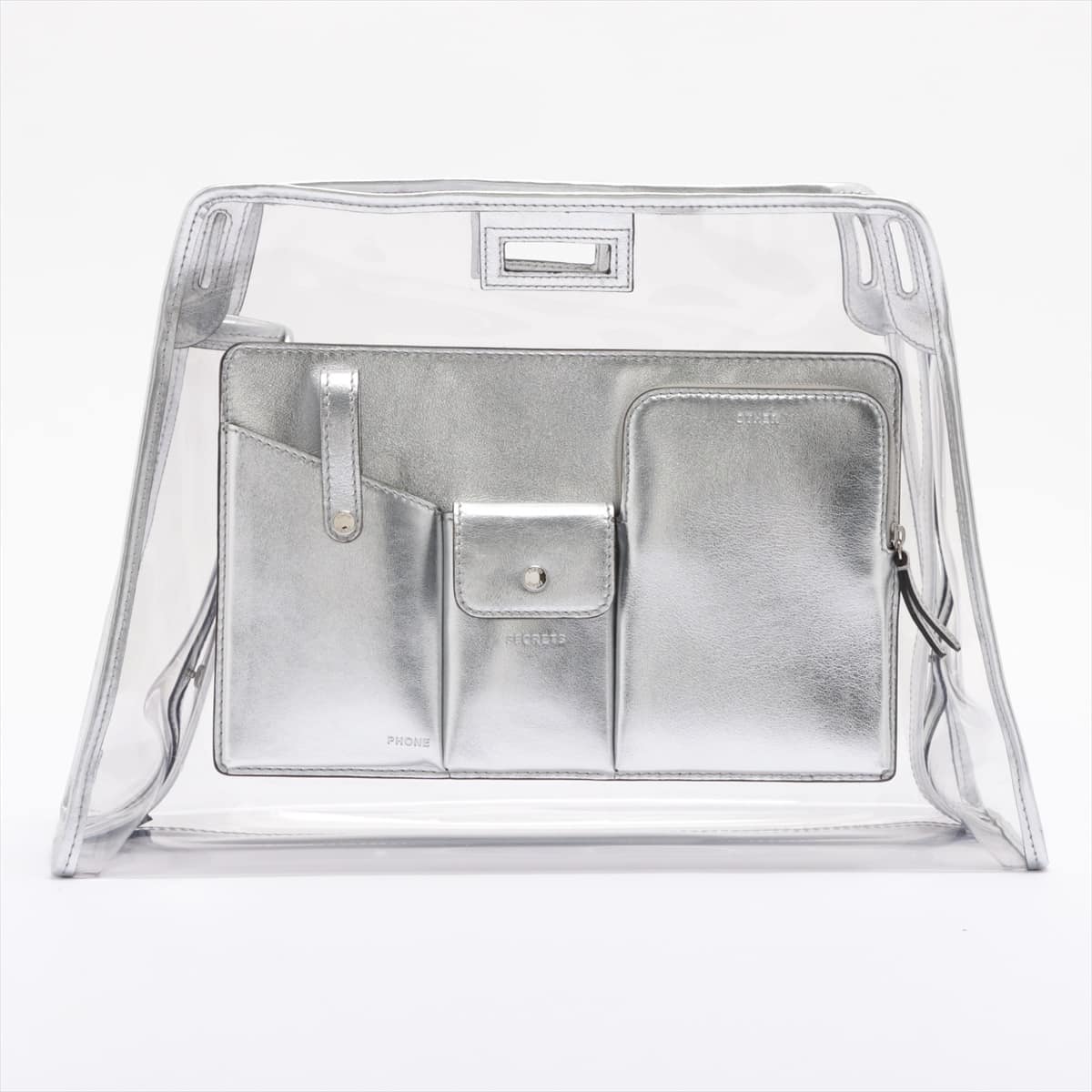 Fendi Peek-a-boo Defender Vinyl Hand bag Clear
