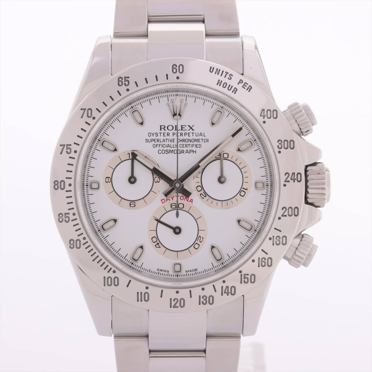 Rolex Cosmograph Daytona 116520 SS AT White-Face Extra Link 1