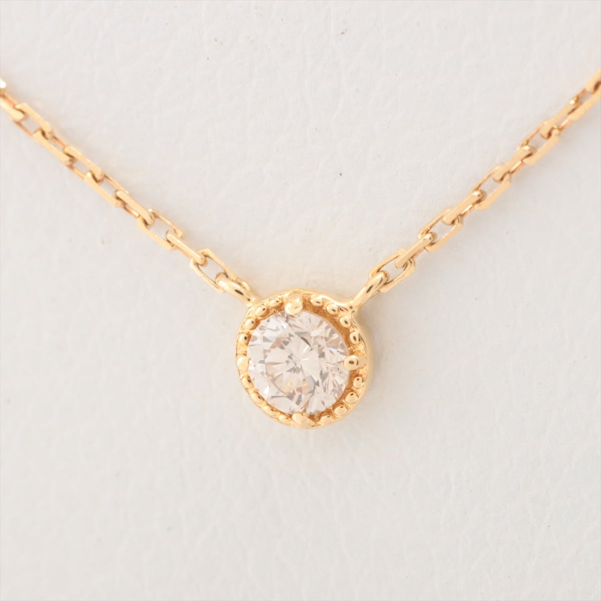 Aget diamond Necklace K18(YG) 0.9g 0.07