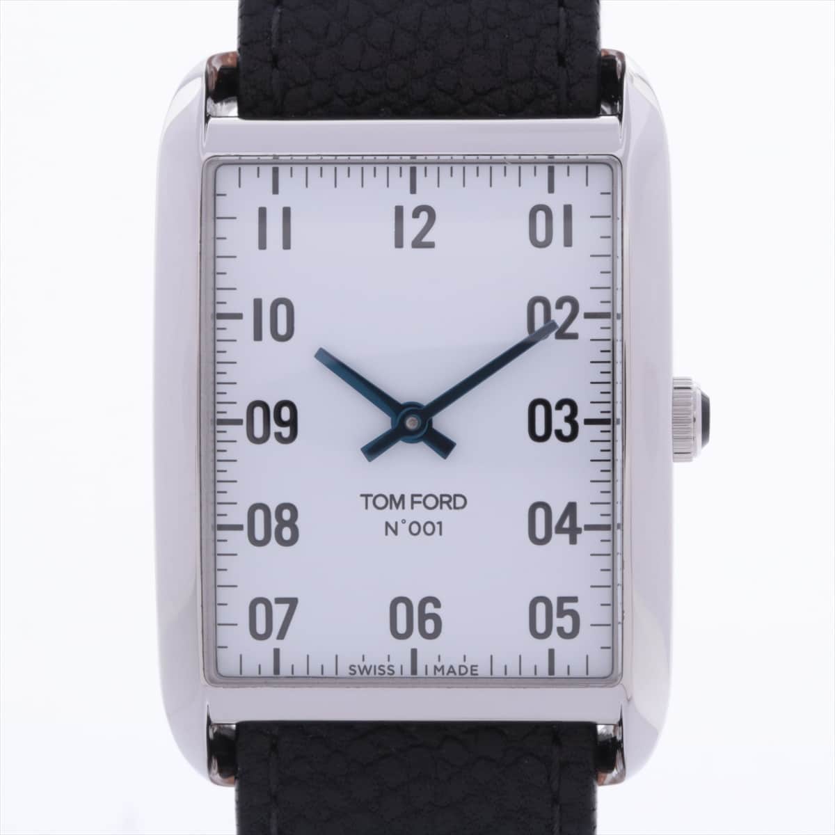 Tom Ford TFT001010 SS & Leather QZ White-Face