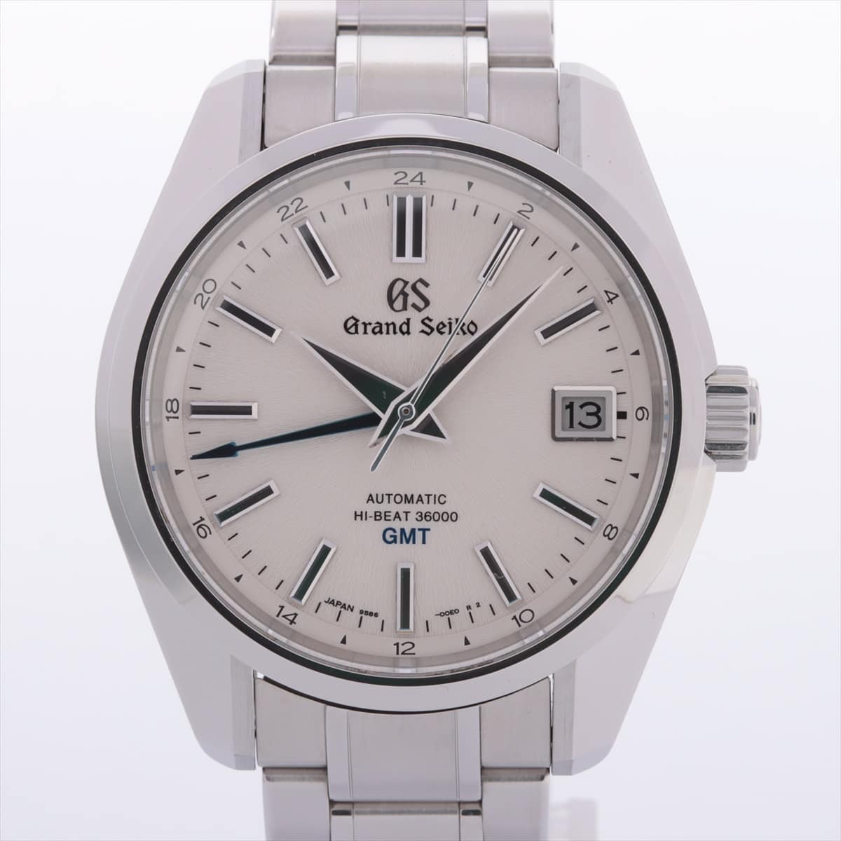 Grand Seiko Grand Seiko Mechanical Hi-Beat 36000 GMT SBGJ201 SS & externally manufactured leather AT Silver-Face Extra-Link3