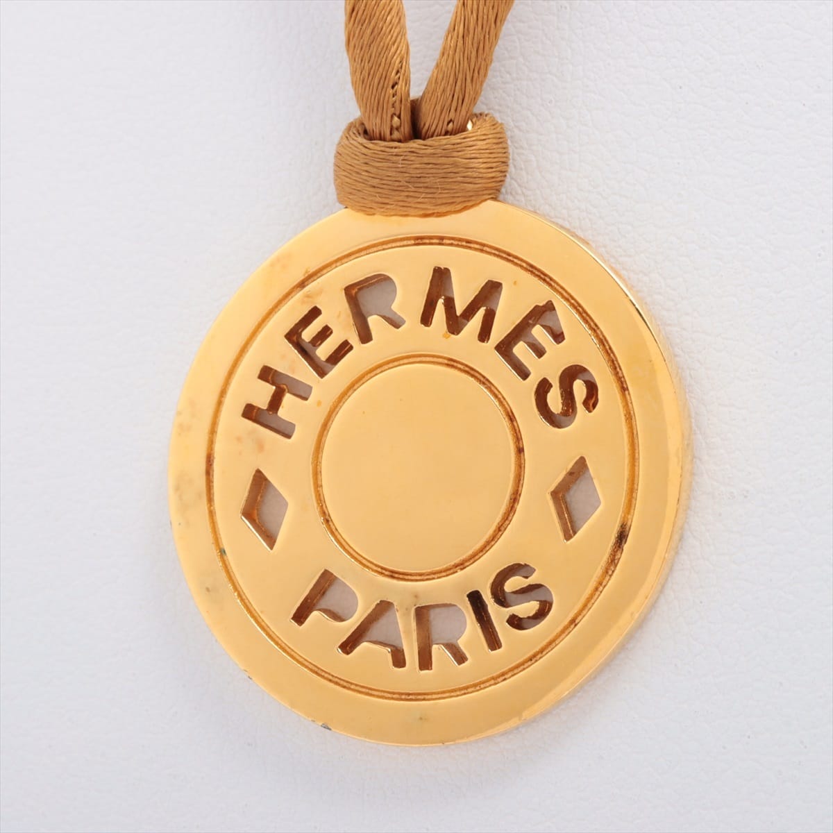 Hermès Serie Necklace GP Gold x brown