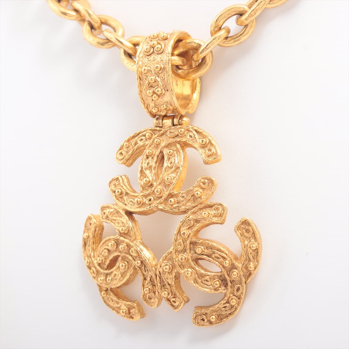 Chanel Triple Coco 94A  Necklace GP Gold