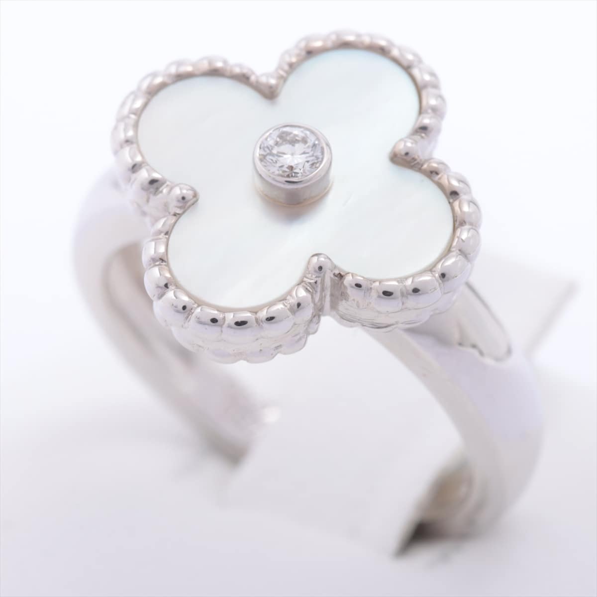 Van Cleef & Arpels Vintage Alhambra shells diamond rings 750(WG) 7.4g 51