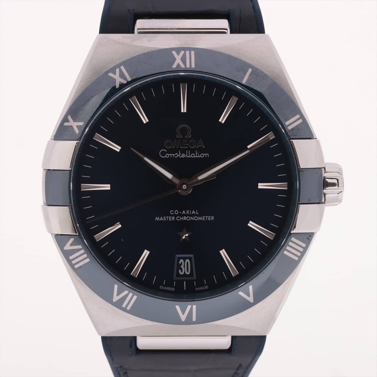 Omega Constellation Coaxial Master chronometer 41 131.33.41.21.03.001 SS × leather × rubber AT Navy dial