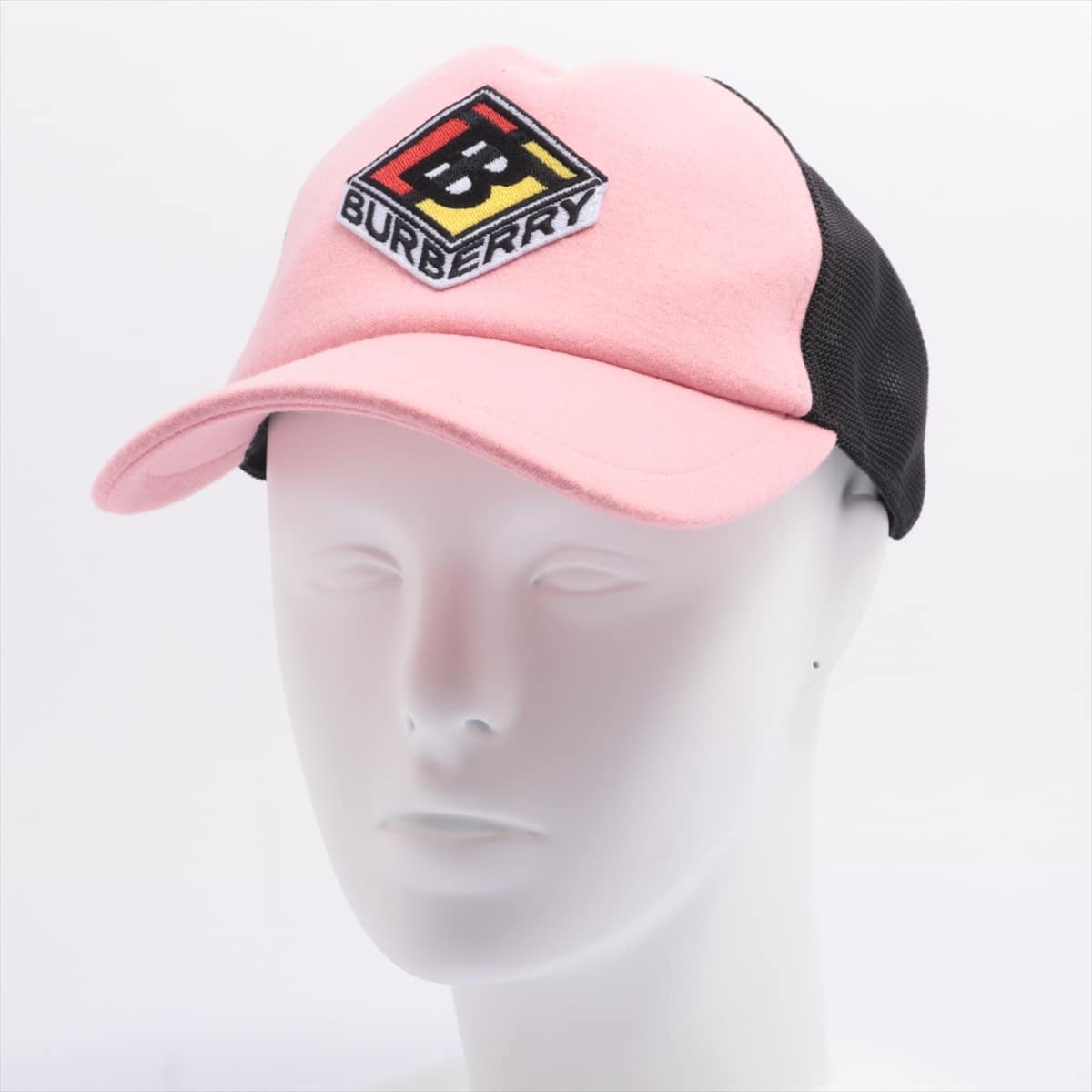 Burberry Logo Cap Cotton & Polyester Black x pink