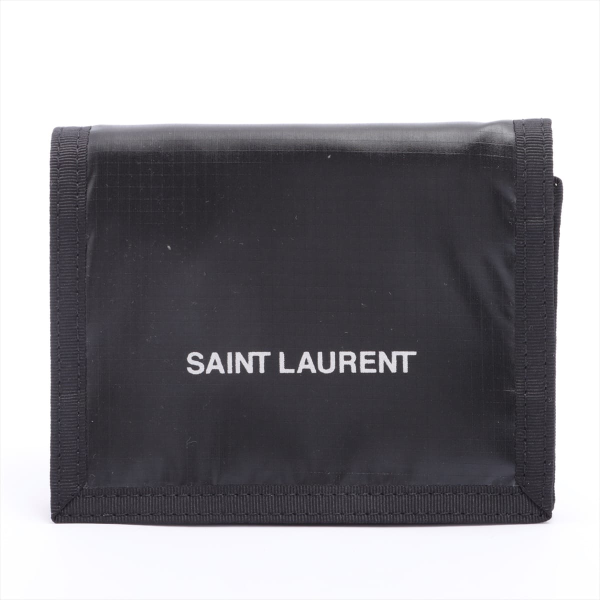 Saint Laurent TGR588189 Polyester & Nylon Compact Wallet Black