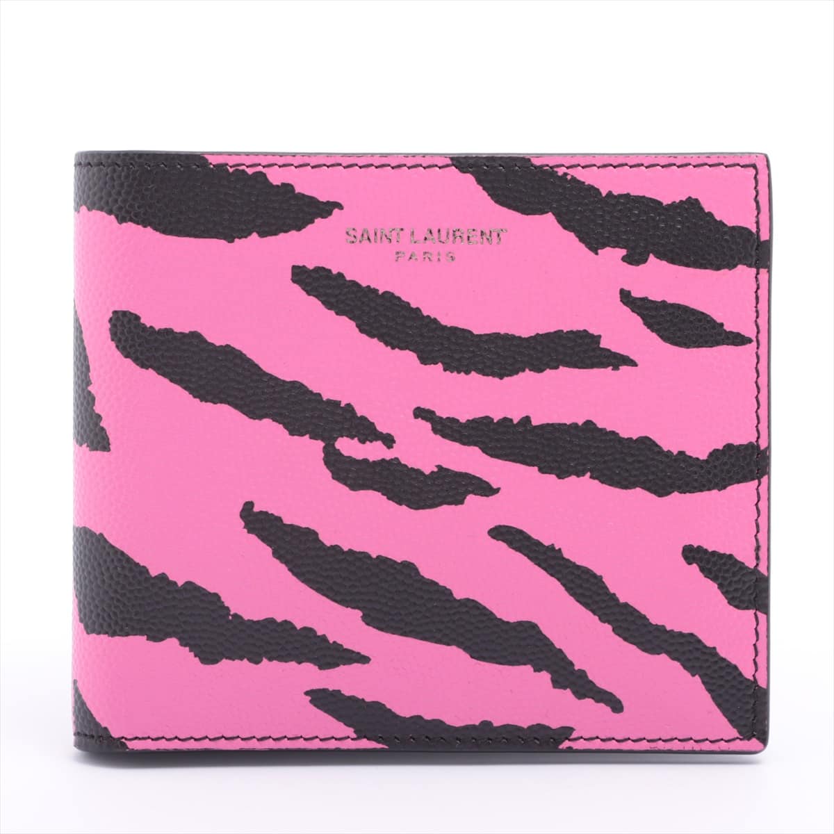 Saint Laurent 396307 Leather Compact Wallet Pink