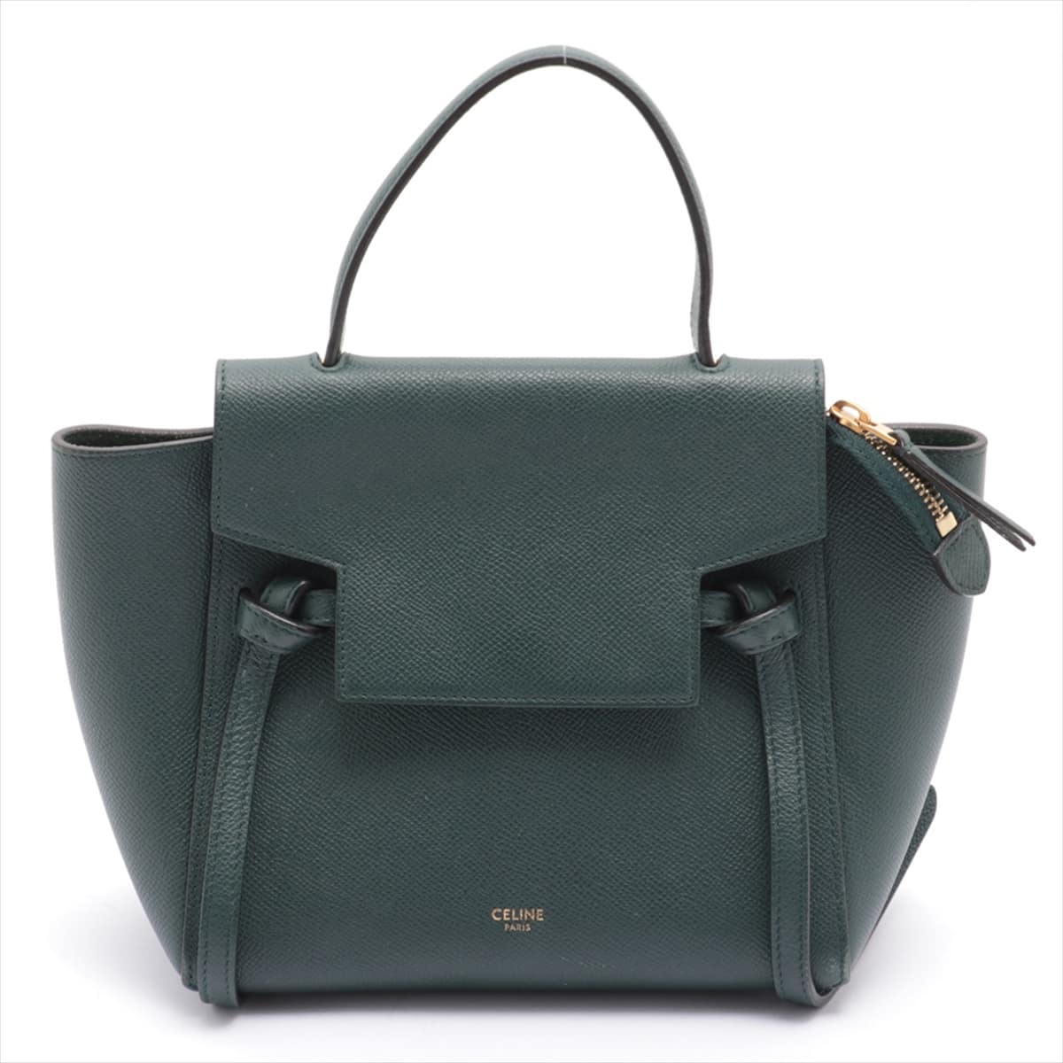 CELINE Belt Bag Nano Leather 2way handbag Green