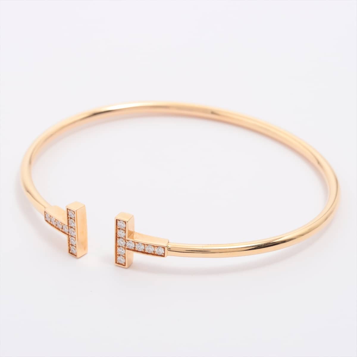 Tiffany T Wire diamond Bracelet 750(PG) 7.6g