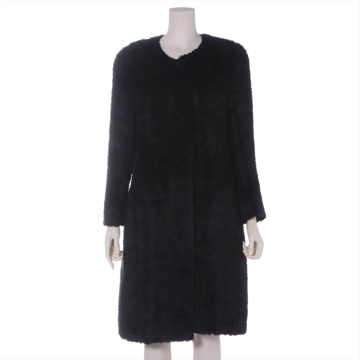 Chanel Coco Mark 02A Wool coats 44 Ladies' Black  PROMIX