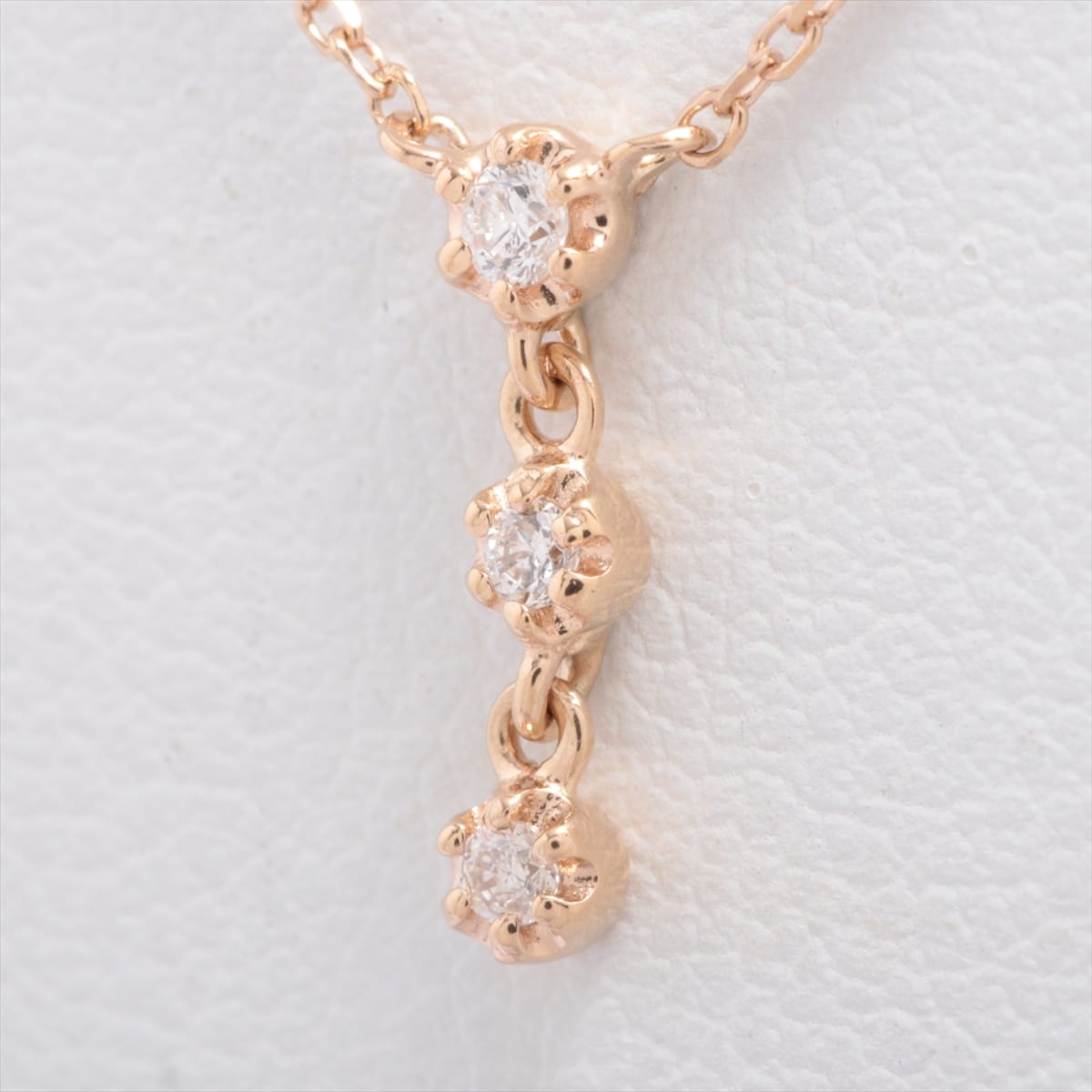 Aget diamond Necklace K18(YG) 1.5g 0.04