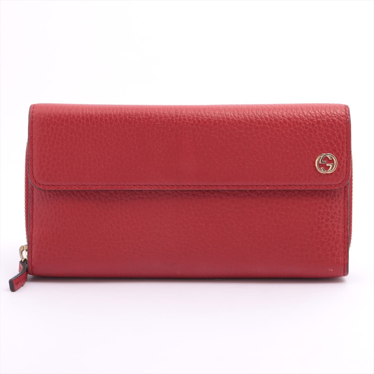 Gucci Interlocking G 449397 Leather Wallet Red