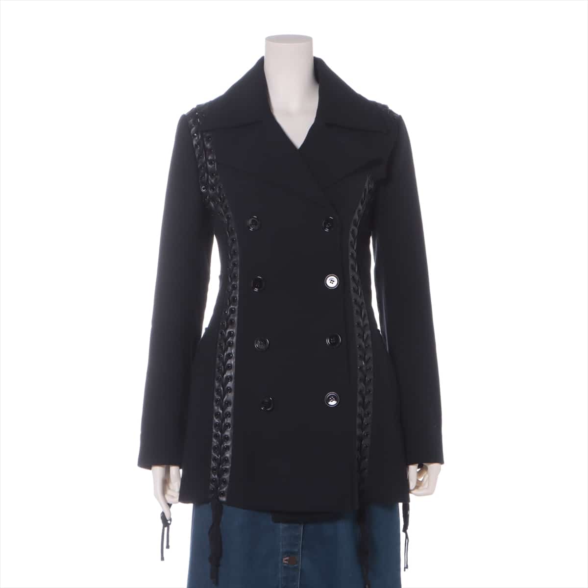 Dolce & Gabbana Wool & leather coats 40 Ladies' Black