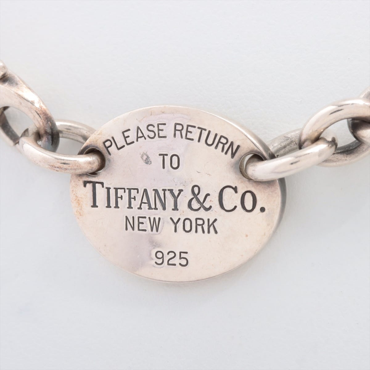 Tiffany Return To Tiffany Oval tag Choker 925 51.6g Silver